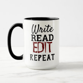 Taza Escribir, Leer, EDITAR, Repetir