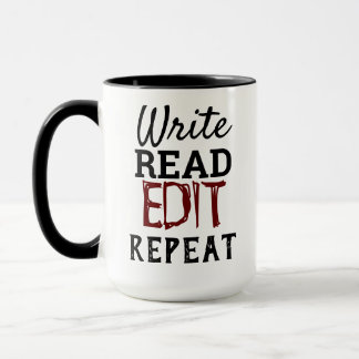 Taza Escribir, Leer, EDITAR, Repetir