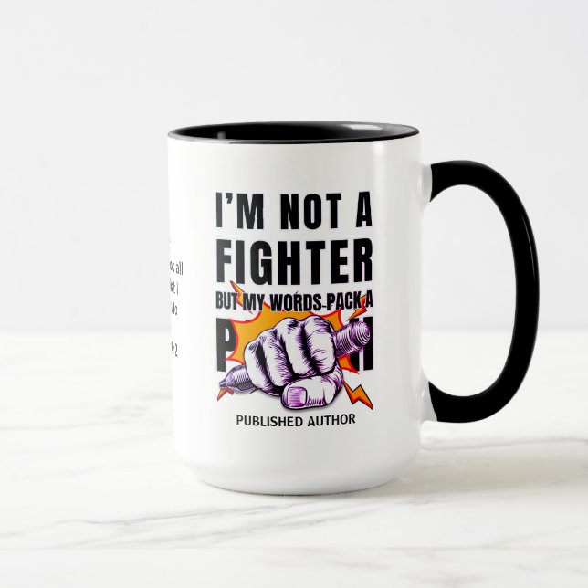 Taza ESCRITOR DE NaNoWriMo NO COMBATIENTE (Derecha)