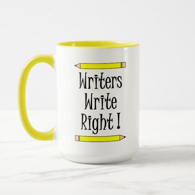 Taza Escritores escribir a la derecha (Izquierda)
