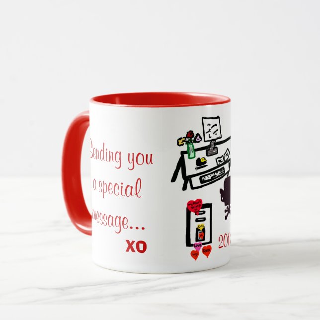 Taza Escritorio especial de la oficina de San Valentín  (Anverso izquierdo)