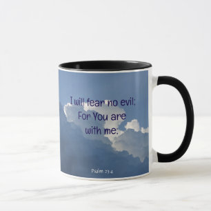 Taza Escritura Bíblica Salmo 23:4 No Temas al Mal...