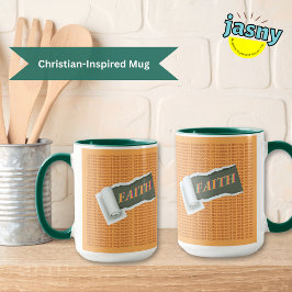 Taza Escritura cristiana Inspiradora de fe bionada