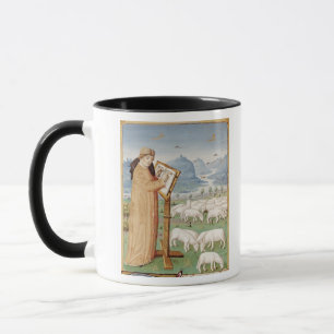 Taza Escritura de Virgil en un campo de ovejas y de