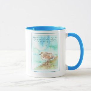Taza Escritura, Inspiración, Juan 14:27, Ave de Playa