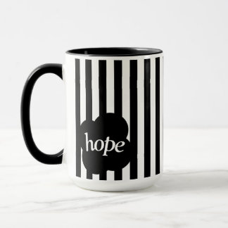 Taza Escritura simple en blanco y negro con dos tonos