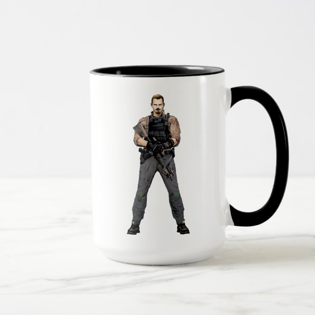 Taza Escuadrón suicida | Arte de cómics de Rick Flag (Derecha)
