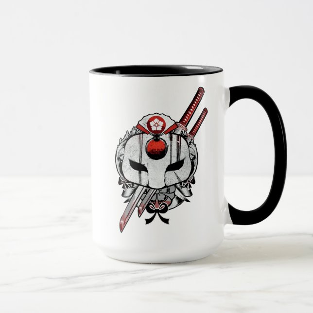 Taza Escuadrón suicida | Máscara de Katana y arte de ta (Derecha)