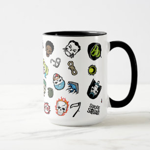 Taza Escuadrón suicida   Modelo de Emoji de escuadrón s