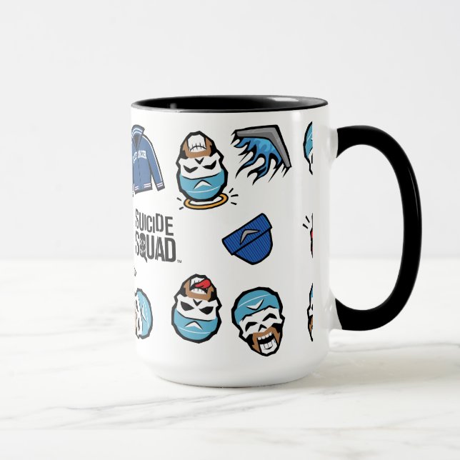 Taza Escuadrón suicida | Patrón de Emoji Capitán Boomer (Derecha)
