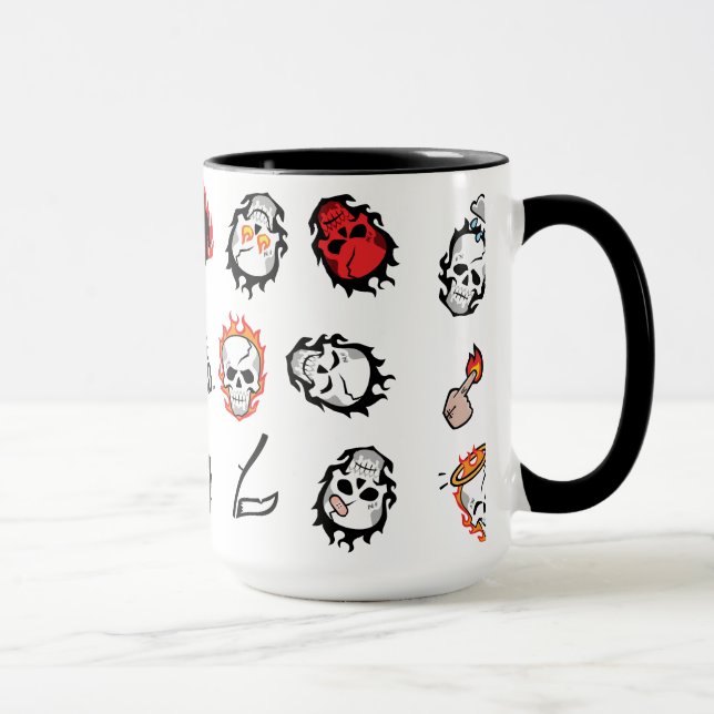 Taza Escuadrón suicida | Patrón de Emoji de Diablo (Derecha)