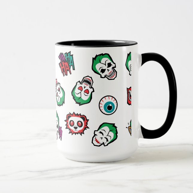 Taza Escuadrón suicida | Patrón de Emoji de Joker (Derecha)