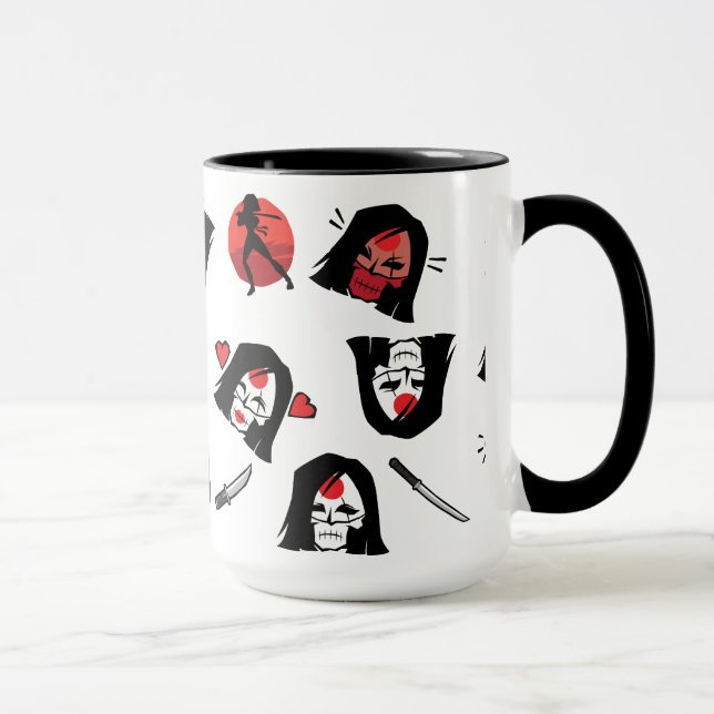 Taza Escuadrón suicida | Patrón de Emoji de Katana (Derecha)