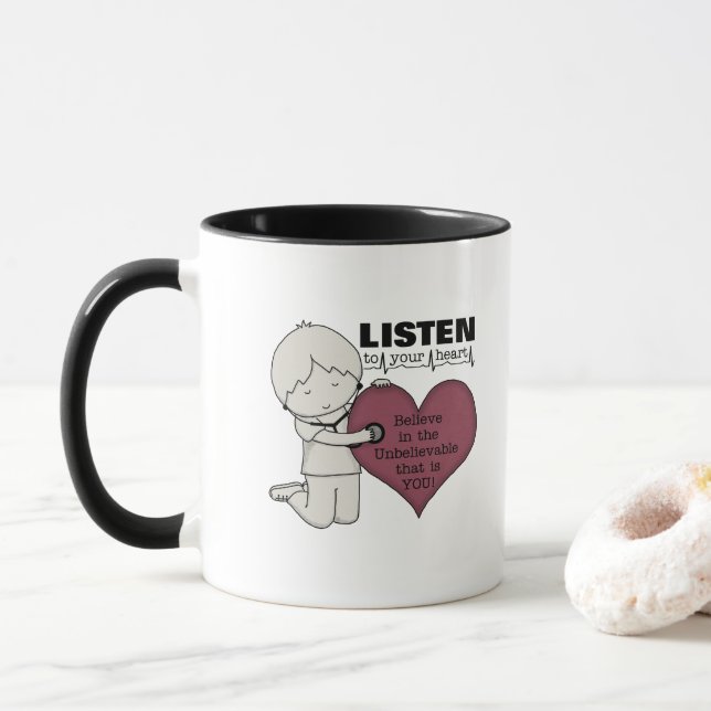 Taza Escuche su corazón (Con donut)