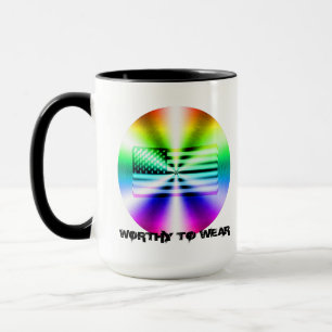 Taza Escudo arcoiris de la bandera de los EE.UU. - Vale