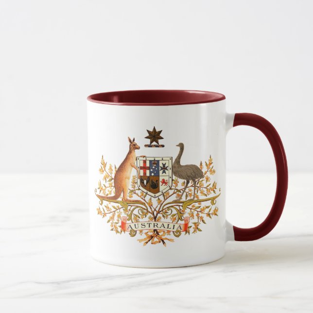 Taza escudo de armas de Australia (Derecha)