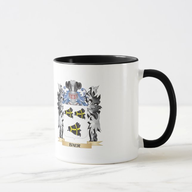 Taza Escudo de armas de Baer - escudo de la familia (Derecha)