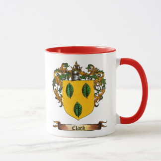 Taza Escudo de armas de Clark - personalice el nombre