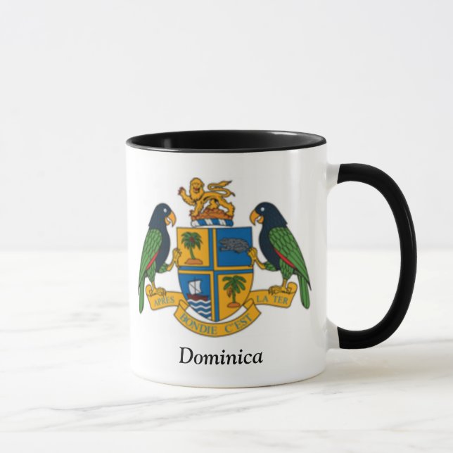 Taza Escudo de armas de Dominica (Derecha)
