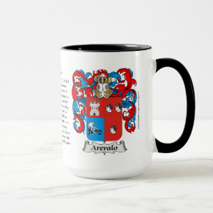 Taza Escudo de armas de la familia de Arevalo