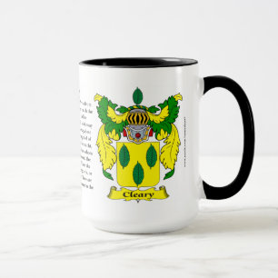 Taza Escudo de armas de la familia de Cleary