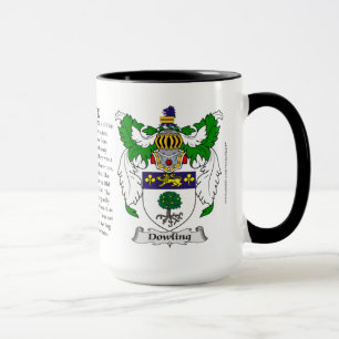 Taza Escudo de armas de la familia de Dowling
