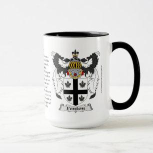 Taza Escudo de armas de la familia de Fenton