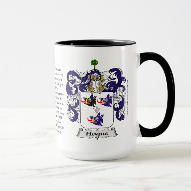 Taza Escudo de armas de la familia de Hogue (Derecha)
