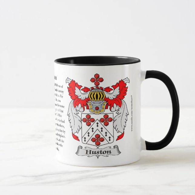 Taza Escudo de armas de la familia de Huston (Derecha)