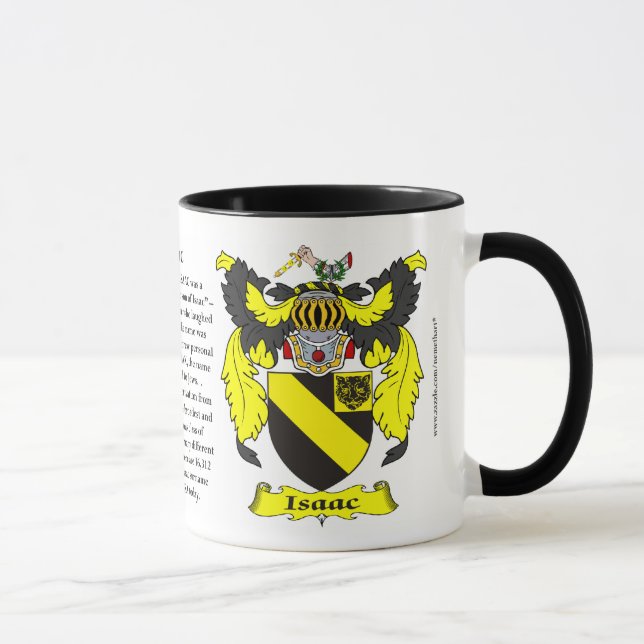 Taza Escudo de armas de la familia de Isaac (Derecha)
