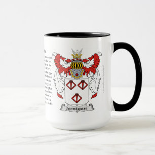 Taza Escudo de armas de la familia de Jernigan