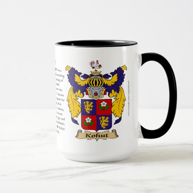 Taza Escudo de armas de la familia de Kohut (Derecha)