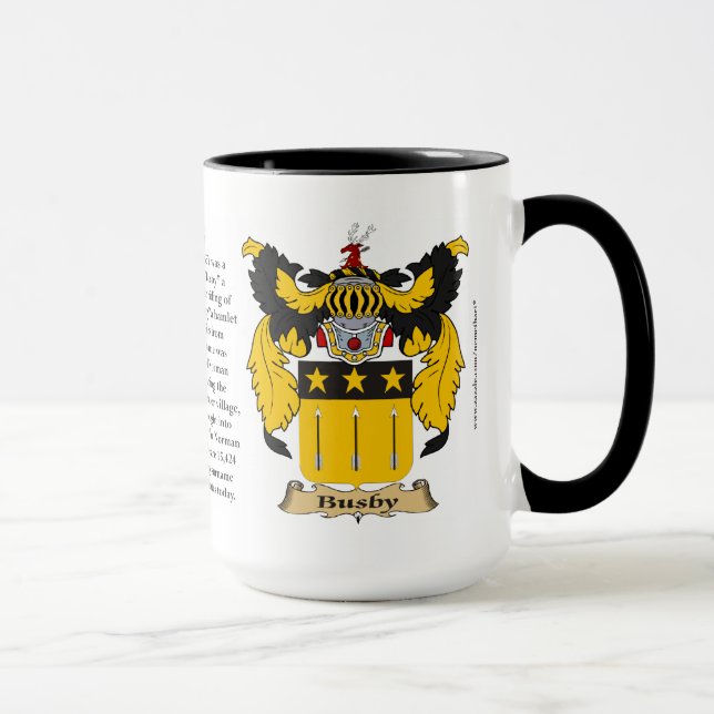 Taza Escudo de armas de la familia de la birretina (Derecha)