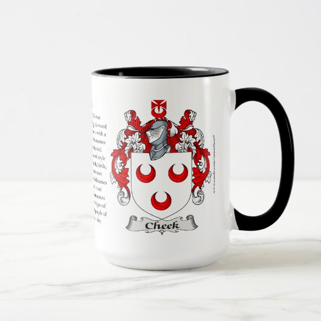 Taza Escudo de armas de la familia de la mejilla (Derecha)