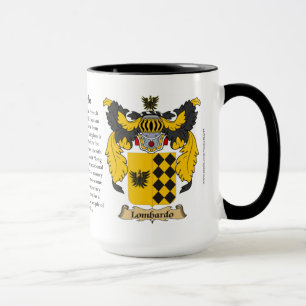 Taza Escudo de armas de la familia de Lombardo