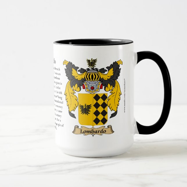 Taza Escudo de armas de la familia de Lombardo (Derecha)