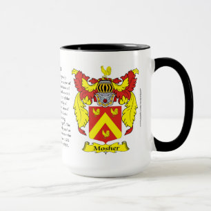 Taza Escudo de armas de la familia de Mosher