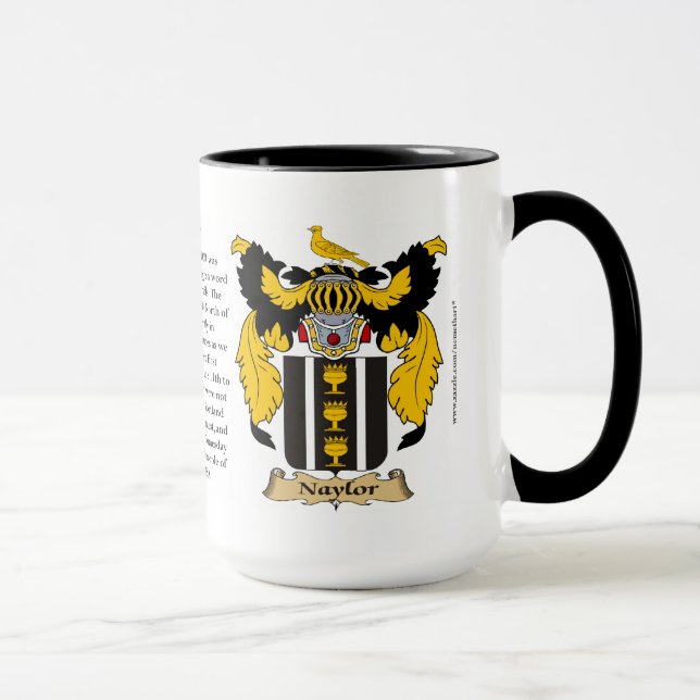 Taza Escudo de armas de la familia de Naylor (Derecha)