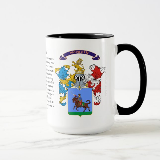Taza Escudo de armas de la familia de Nemeth (Derecha)