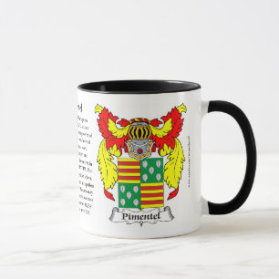 Taza Escudo de armas de la familia de Pimentel