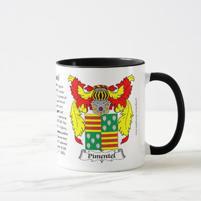 Taza Escudo de armas de la familia de Pimentel (Derecha)