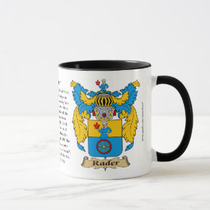 Taza Escudo de armas de la familia de Rader