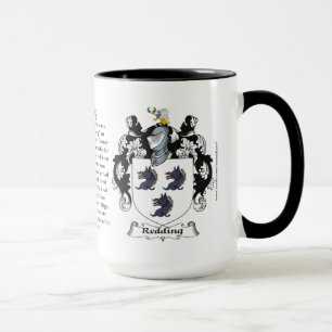 Taza Escudo de armas de la familia de Redding
