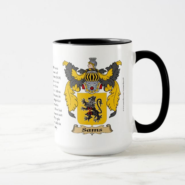 Taza Escudo de armas de la familia de Sams (Derecha)