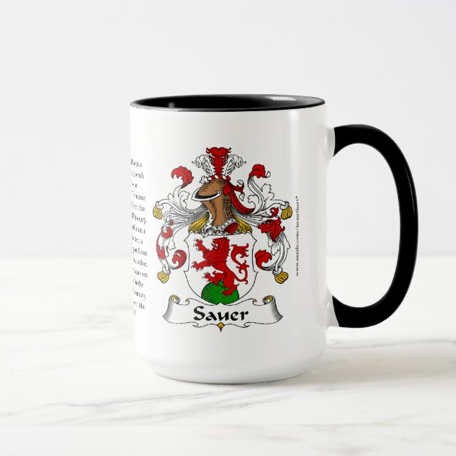 Taza Escudo de armas de la familia de Sauer (Derecha)