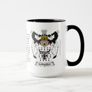 Taza Escudo de armas de la familia de Schaeffer