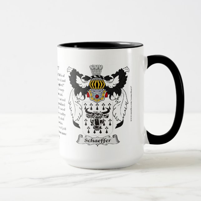 Taza Escudo de armas de la familia de Schaeffer (Derecha)