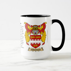 Taza Escudo de armas de la familia de Silverman