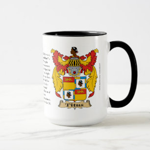 Taza Escudo de armas de la familia de Titus