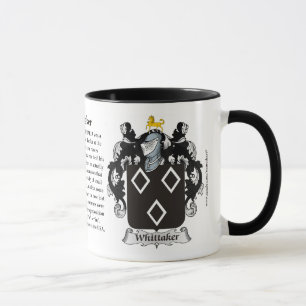 Taza Escudo de armas de la familia de Whittaker